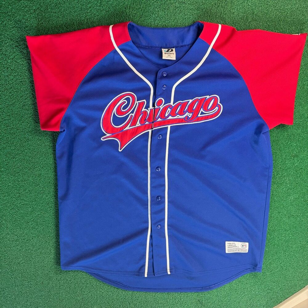 Size 2XL Mens – Chicago Cubs Dynasty MLB Baseball Button Up Jersey